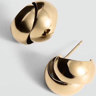 Mango Orecchini geometrici rilievo oro - Donna - Taglia unica - MANGO