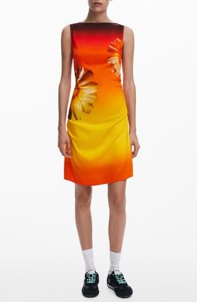 Desigual Floral Ombr&eacute; Dress in Orange at Nordstrom, Size X-Large