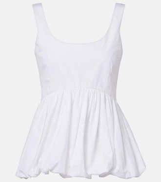 R&oacute;he R&oacute;he Peplum cotton poplin top