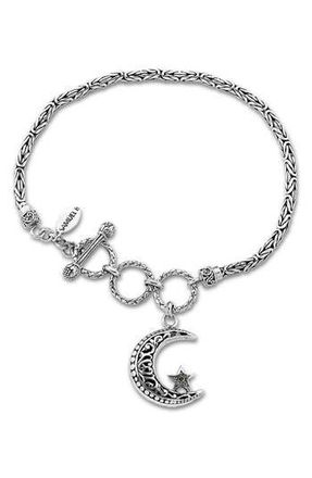 Samuel B. Balinese Design Charm Bracelet in Silver - Moon at Nordstrom Rack