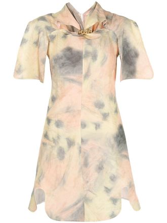 Ellery Bora Bora mini dress - women - Viscose/Flax - 36 - Neutrals