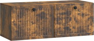vidaXL Mueble Para Tv De Pared Roble Ahumado 78,5 X 31 X 30 Cm Vidaxl
