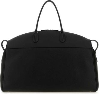 The Row Black Leather George Travel Bag