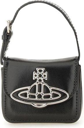 Vivienne Westwood Kleine Ketting Portemonnee - Dames - Handtassen - Zwart - ONE Size - Leer - Tassen