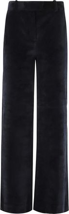 Circolo 1901 Velvet Trousers for Men - female - Circolo 1901 - Wide Trousers - Blue - 2XS - Trousers