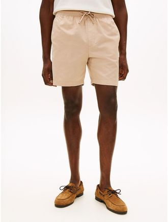 Tommy Hilfiger Mens Regular Fit 7 Cotton-Linen Blend Short - Beige - XXXL