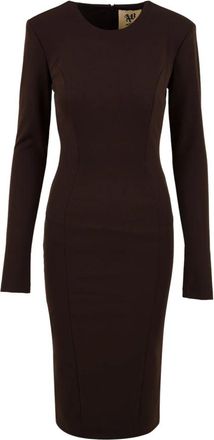 Aniye By Sienna Midi Jurk - Dames - Casual kleedjes - Bruin - L - Polyester - Kleedjes