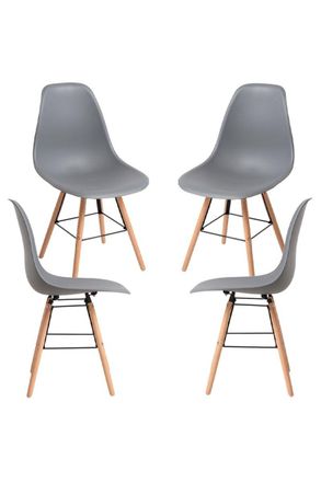 Regalos Miguel Packs Sillas Comedor - Pack 4 Sillas Moli - Gris