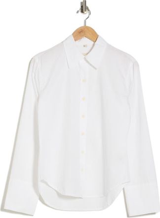 DL1961 Lisette Solid Poplin Button-Up Shirt in White Poplin at Nordstrom Rack, Size X-Small