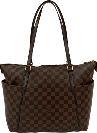 Louis Vuitton Brown Leather Pvc Handbag Shoulder Bag Tote Bag (Pre-Owned)