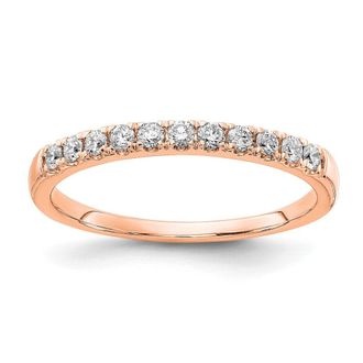 Diamond2Deal 14k Gold Lab Grown Diamond Wedding Band Ring 1/4Ct Clarity- VS Color- G-H