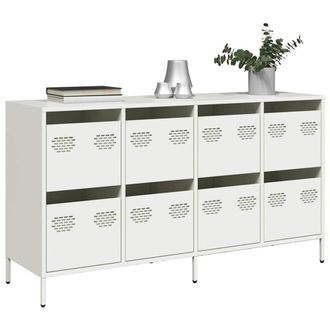 Berkfield Home Sideboard White 135x39x73.5 cm Cold-rolled Steel