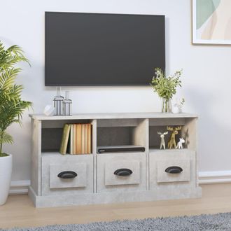 vidaXL Vidaxl - Mueble Para Tv Madera Contrachapada Gris Hormig&oacute;n 100x35x50 Cm