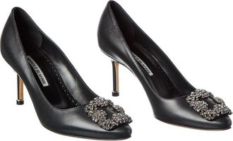 Manolo Blahnik Hangisi 70 Leather Pump (Authentic Pre-Loved)