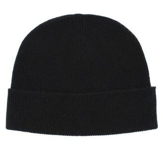Trafalgar Store Camden Cashmere Solid Colored Micro Ribbed Beanie in Black at Nordstrom