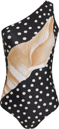 Brigitte Costume intero monospalla - Nero