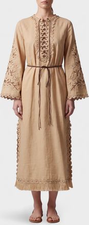 Zimmermann Tunica midi Mahon in cotone ricamato con maniche a kimono
