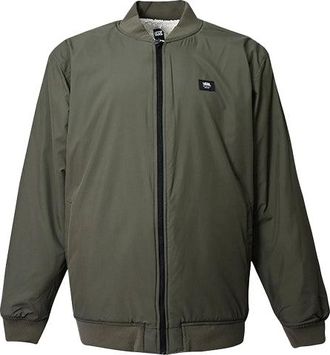 Vans Mens Vans Reversible Lambs Wool Long Sleeves logo Sports Jacket Military Green VN0A5KLN0CT