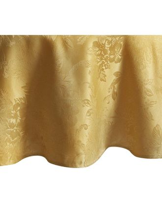 Elrene Poinsettia Elegance Jacquard Holiday Tablecloth -Round