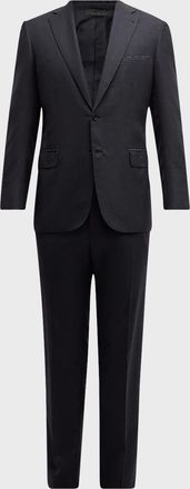 Brioni Men & apos;s Tonal Check Wool Suit