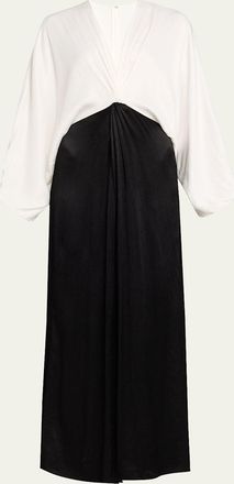 Diane Von Fürstenberg Kason Plunging Wide-Leg Viscose Jumpsuit