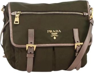 Prada Pre-owned Vintage Nylon Schoudertas - Dames - Vintage Schoudertas - Groen - ONE Size - Nylon - Vintage