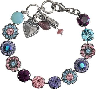 Mariana Womens Mosaic Crystal Bracelet In Aqua