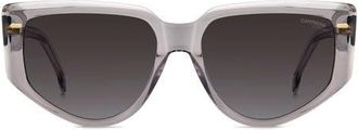 Carrera 57mm Rectangular Sunglasses in Grey/Dark Grey at Nordstrom