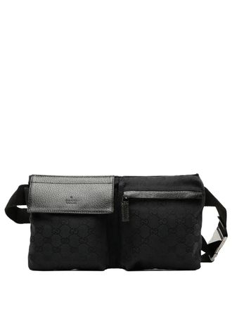 Gucci 2000-2015 GG Canvas Double Pocket belt bag - Nero