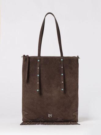 Pinko Borsa Shopping in suede con frange Pinko