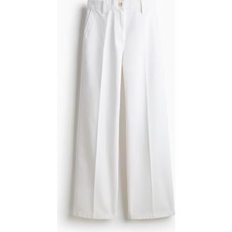 H&M Wide High Jeans in White at Nordstrom, Size 12