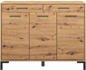 Petits Meubles Mueble para zapatos 3 puertas 2 cajones estratificado marrón