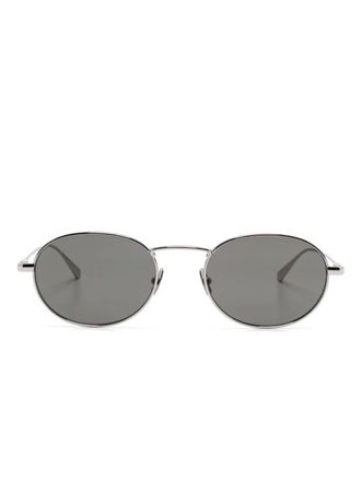 Saint Laurent Eyewear Zonnebril met ovalen montuur - Zilver