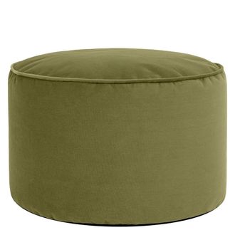 Icon Brand Puf reposapi&eacute;s redondo de terciopelo verde oliva