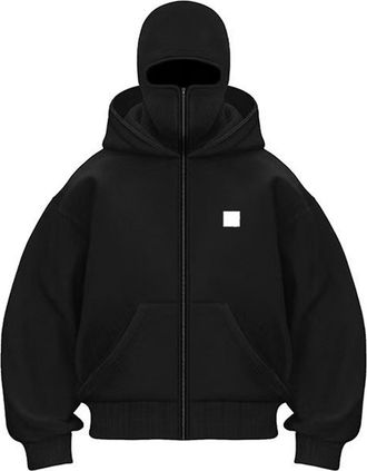 Generic Balaclava Hoodie Mens Hoodies Zip Up Fashion Double Layer Hoodie with Mask Travel Hoodies Oversized Long Sleeved Warm Wind-resistant Athletic Workout 