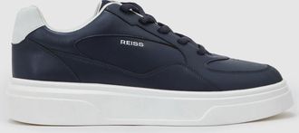Reiss Navy Bonded-leather Chunky Sole Trainers, X15