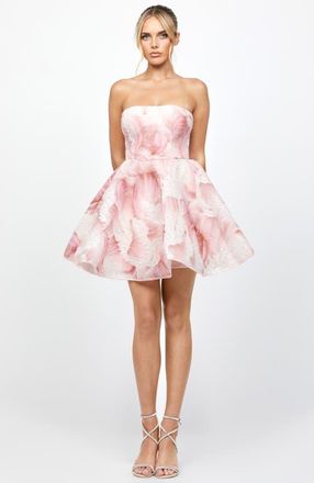 Bariano Beya Strapless A Line Mini in Blush at Nordstrom, Size 8