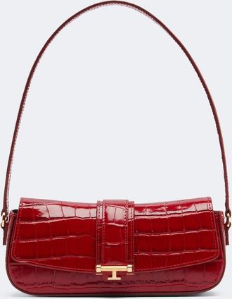 New Arrivals Bodrum croc-effect leather shoulder bag