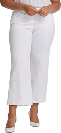 NYDJ Nydj Plus Teresa Optic White Wide Leg Jean
