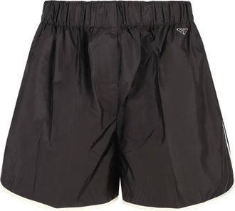 Prada Shorts con vita elasticizzata - Nero