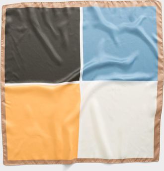 Simons Womens Colourful squares satiny scarf