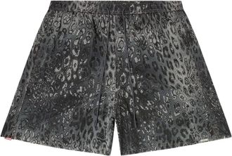 Diesel Zwembroek met dierenprint en trekkoord - Grijs