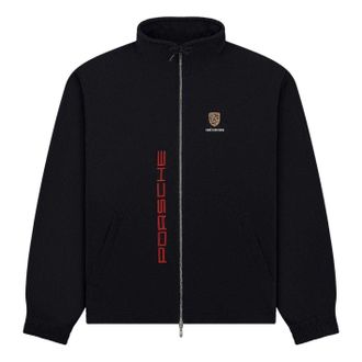 Aim&eacute; Leon Dore x Porsche Nylon Track Jacket Jet Black FW25WJ071-JET