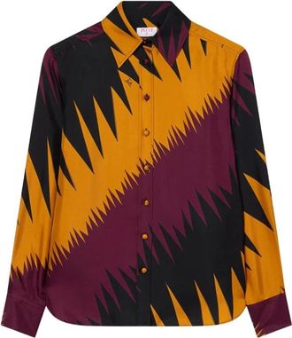 Pucci Shirt - Dames - Blouses & Shirts - Veelkleurig - Maat: M Zijde