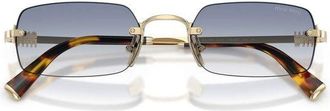 Miu Miu Womens Miu Sunglasses Blue-Gold Metal