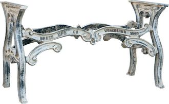 Biscottini International Garden table leg base Solid iron and cast iron structure, ideal for indoors and outdoors. Stone, marble, glass, wood tops