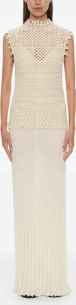 CHRISTOPHER ESBER Lattice maxi-jurk - Beige