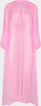 Les Vacances d'Irina The Hazy Nipple Silk Long Dress One Size