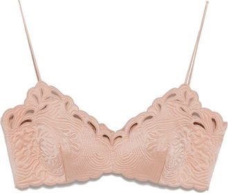 Ermanno Scervino Top con ricamo a fiori - Rosa