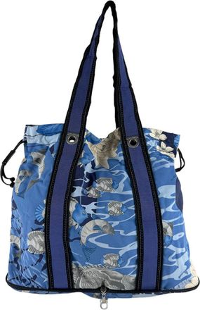 Ferragamo Blue Nylon Eco-Bag Tote Bag (Pre-Owned)